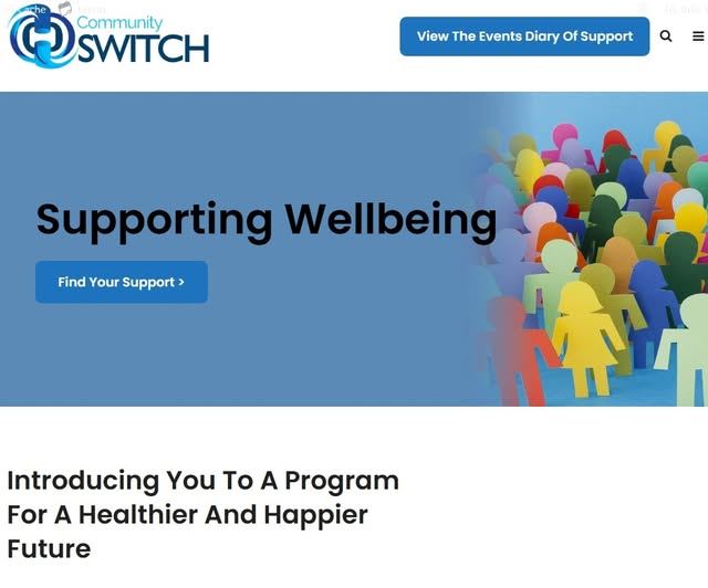 The Community SWITCH website Home page 